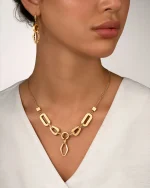 نیم ست طلا زنانه گالری بلوچی کد TA4 گلدی بهشت