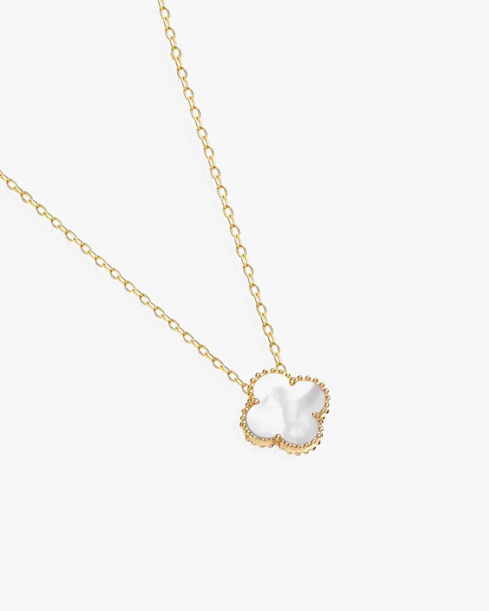 Bellucci Gallery TA70 Van Cleef Gold Necklace-Goldibehesht-02 گردنبند طلا زنانه ونکلیف گالری بلوچی کد TA70 گلدیبهشت