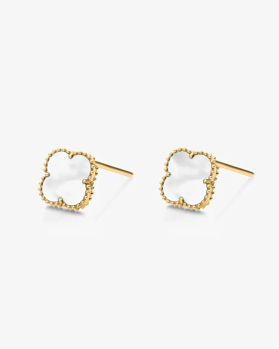 Bellucci Gallery TA73 Van Cleef Gold Earrings-Goldibehesht-02 گوشواره طلا زنانه ونکلیف گالری بلوچی کد TA73 گلدیبهشت