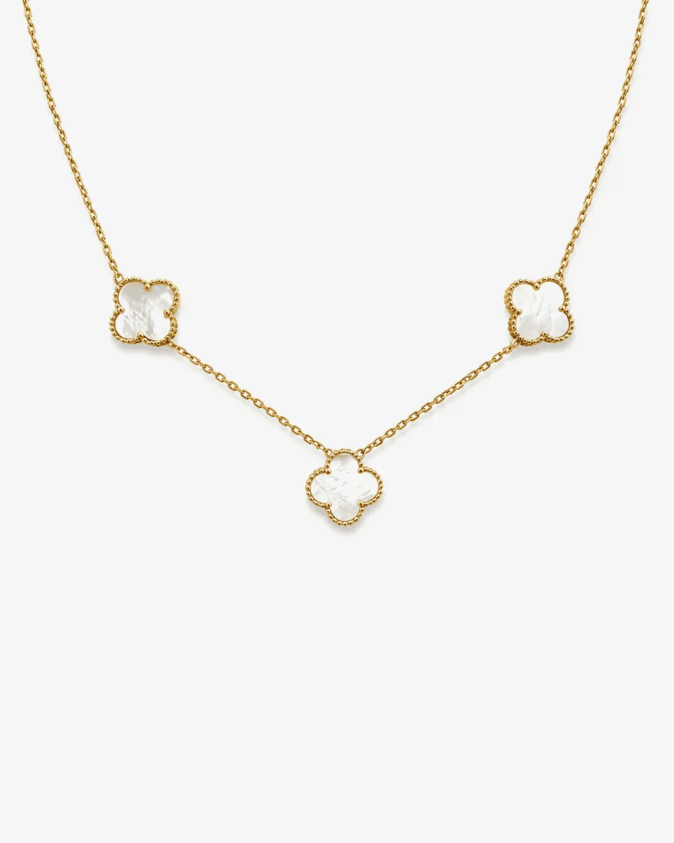Bellucci Gallery TA100 Van Cleef Gold Set-Ordibehesht-02 نیم ست طلا زنانه ونکلیف گالری بلوچی کد TA100 اردیبهشت