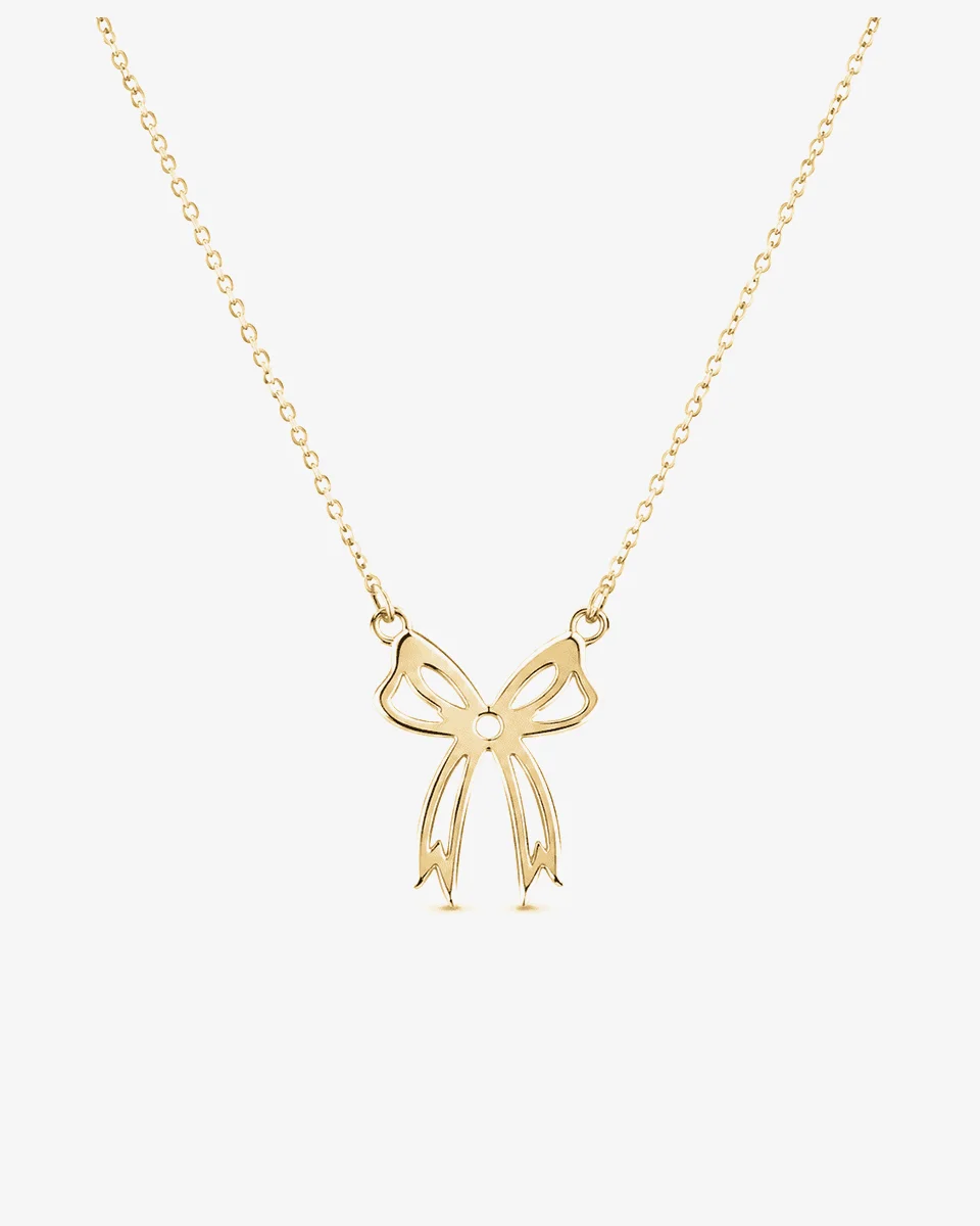 belluccigoldgallery_necklace-bow-papion-gold گردنبند طلا زنانه گالری بلوچی کد TA134 اردیبهشت