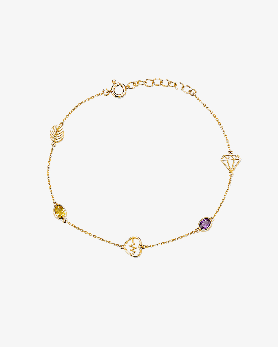 BR-0036 دستبند طلا زنانه گالری بلوچی کد TA160 - Image 1