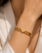 بنگل طلا زنانه  ونکلیف گالری بلوچی کد TA144 - Image 2