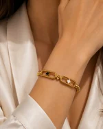 بنگل طلا زنانه  ونکلیف گالری بلوچی کد TA145 - Image 2