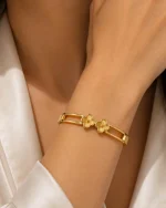 بنگل طلا زنانه  ونکلیف گالری بلوچی کد TA143 - Image 2