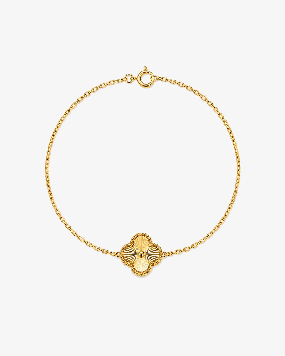 belluccigoldgallery_bracelet-gold-midle-single-clover-van-cleef دستبند طلا زنانه ونکلیف گالری بلوچی کد TA162 - Image 1