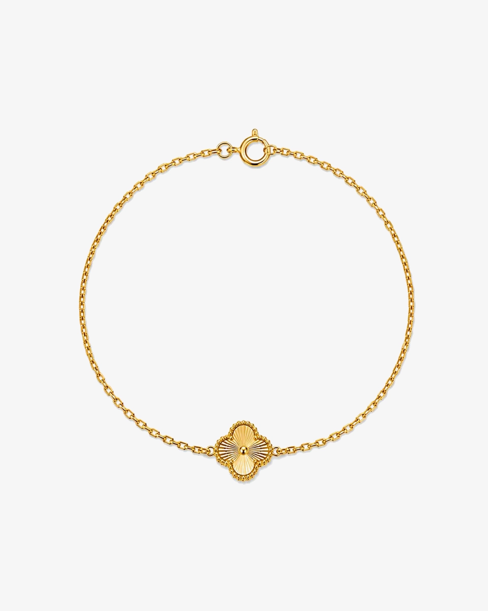belluccigoldgallery_bracelet-gold-single-clover-van-cleef-mini دستبند طلا زنانه ونکلیف گالری بلوچی کد TA163 - Image 1