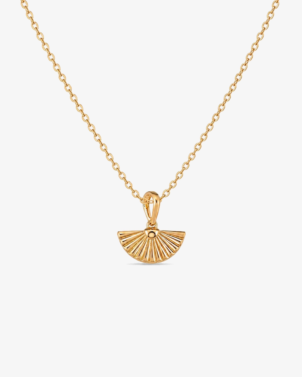belluccigoldgallery_pendant-gold-fan گردنبند طلا زنانه گالری بلوچی کد TA140 - Image 1
