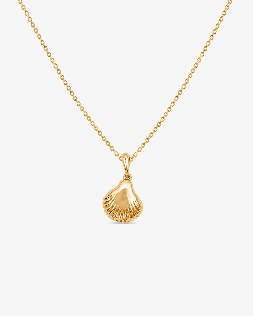belluccigoldgallery_pendant-gold-seashell گردنبند طلا زنانه گالری بلوچی کد TA138 - Image 1